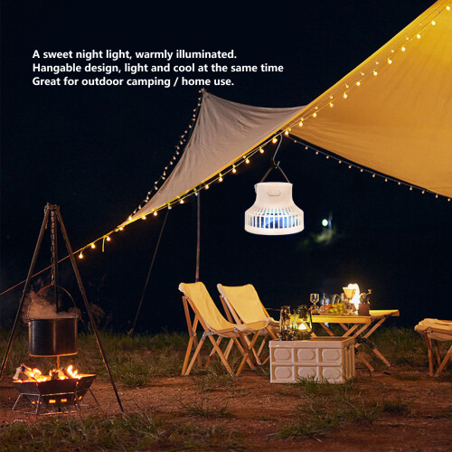 Outdoor-Campingventilator Mini 2000 mAh khakifarbenes Stativ 2