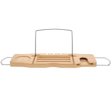 2Pcs Adjustable Bathtub Bath Tray With Phone Holder And Towel Storage