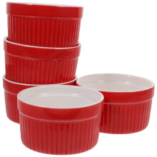 15 Pcs Ceramic Baking Bowl With Wicker Handleless Cup For Home Kitchen