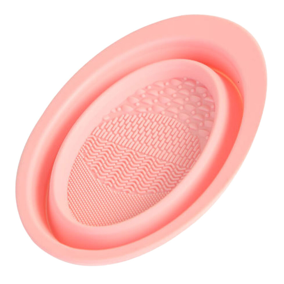Villcase 3Pcs Creative Makeup Brush Cleaning Scrubber Bowl Silicone Foldable