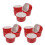 15 Pcs Ceramic Baking Bowl With Wicker Handleless Cup For Home Kitchen 8
