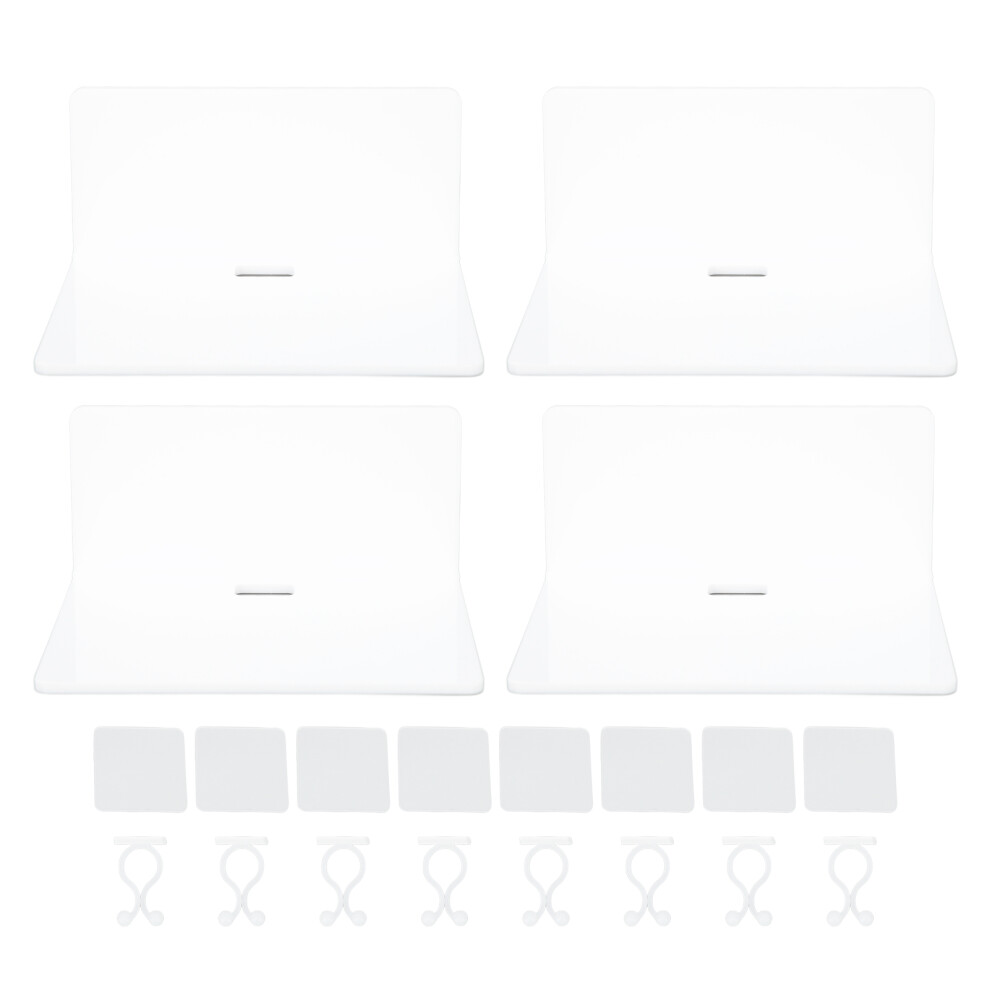 4Pcs Wall Floating Shelf Acrylic Waterproof Kitchen Bathroom 609610723097
