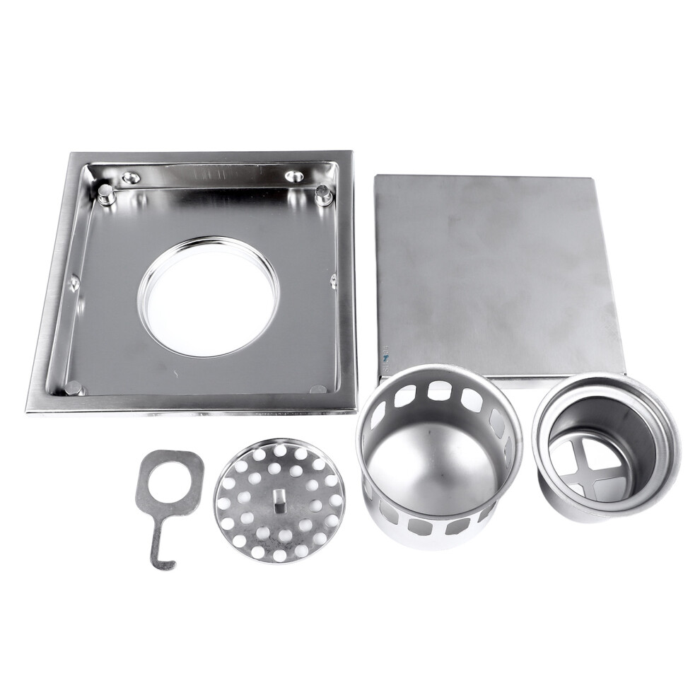 Stainless Steel Floor Drain Odor Resistant High Strength Shower Drain 609610723929