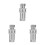 3Pcs Hydraulic Quick Connect Couplers With Dust Caps Npt 3/8 4