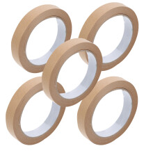 5 kraftpapier-klebebänder, beschreibbar, reißfest, gummiert