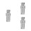 3Pcs Hydraulic Quick Connect Couplers With Dust Caps Npt 3/8 10