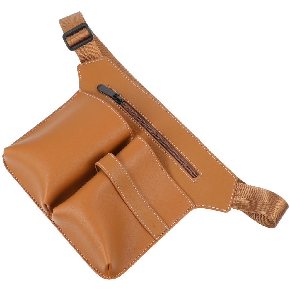 Totority 2 Pcs Pu Portable Hairdressing Tools Belt Pouch For Barber Salon Khaki
