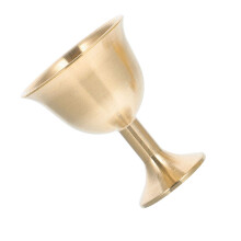 retro weinkelch aus messing, eleganter weinbecher