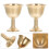 2 Messing Kelchbecher, Retro Tempelbecher, Weinbecher 4