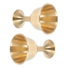 2 Messing Kelchbecher, Retro Tempelbecher, Weinbecher