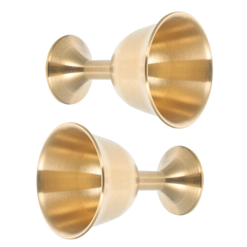 2 Messing Kelchbecher, Retro Tempelbecher, Weinbecher