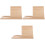 3Pcs Wooden Triangle Book Stand With Cup Holder 5