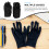 12 paar baumwollhandschuhe arbeitsschutz, schwarz,größe (dünne m) 7