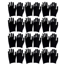12 paar baumwollhandschuhe arbeitsschutz, schwarz,größe (dünne m)
