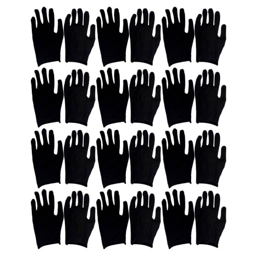 12 paar baumwollhandschuhe arbeitsschutz, schwarz,größe (dünne m)