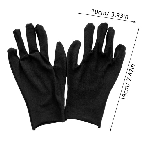 12 paar baumwollhandschuhe arbeitsschutz, schwarz,größe (dünne m) 2