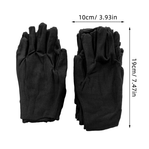 12 paar baumwollhandschuhe arbeitsschutz, schwarz,größe (dünne m) 1