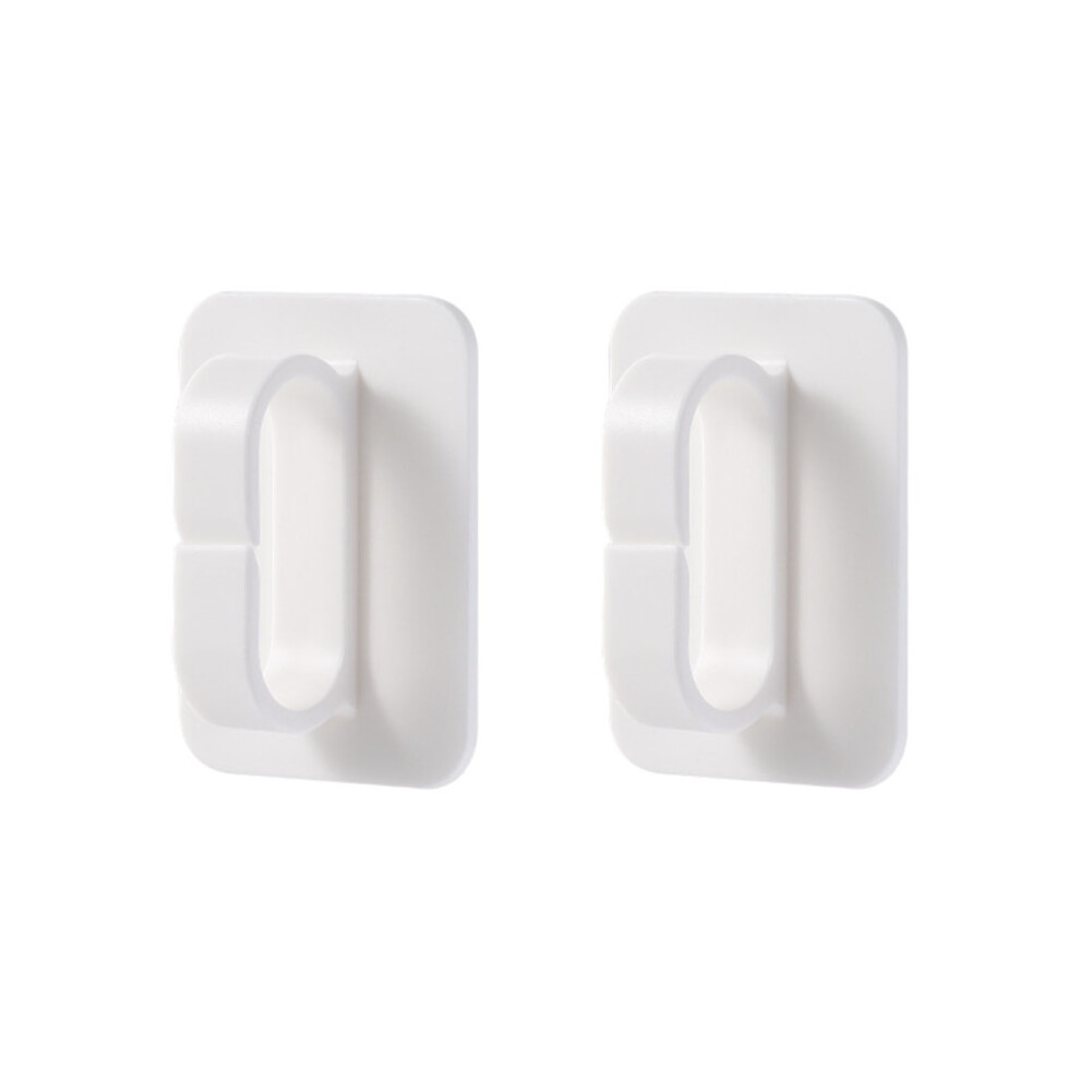 2Pcs Adhesive Hooks Abs Ring Wall Hooks Multifunction 609610725824