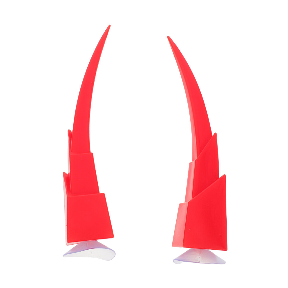5 Pairs Motorcycle Horns For Ski Bike Decoration Red 033759374047