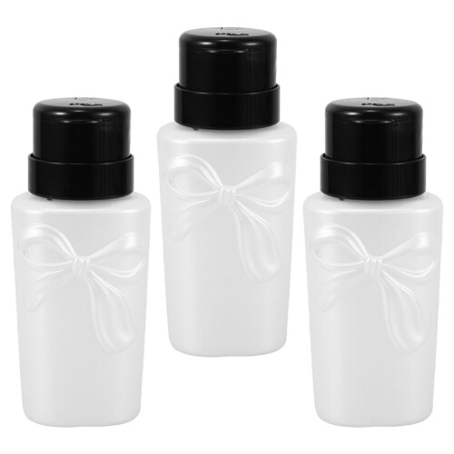 6 Pcs Empty Lockable Pump Dispenser Bottles For Nail Polish Remover 1