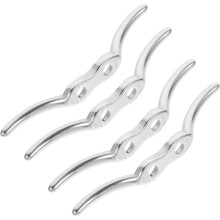 4Pièces Supports Cordons Stores En Acier Inoxydable Argenté