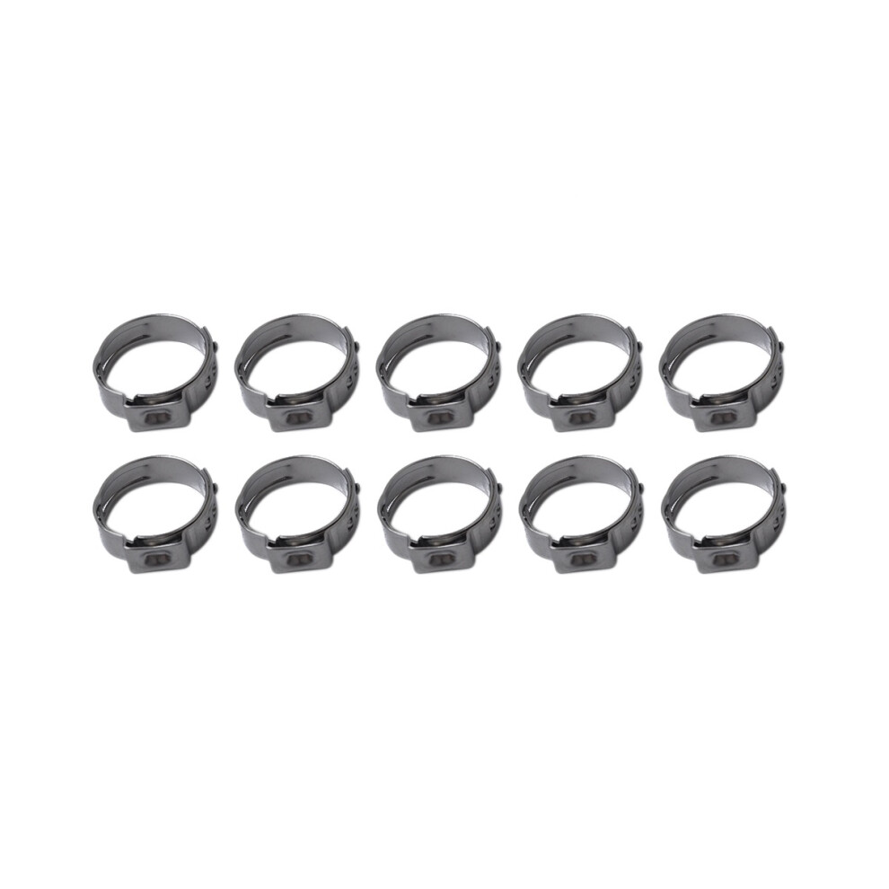 20 Pcs 304 Stainless Steel Single Ear Hose Clamps 13.7-16.2Mm 034170814723