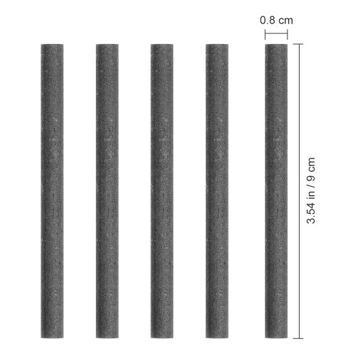 20 Pcs 8mm Diameter Graphite Rod Carbon Electrode Cylinder Bar 1