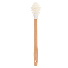 silikon-honiglöffel mit holzgriff für honigglas, und sirup