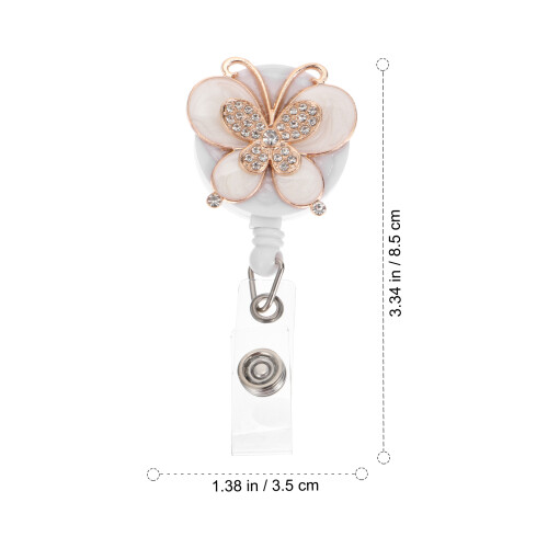 1 -ausweishalter mit klemme, schmetterlingsdesign 1