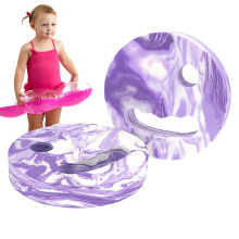 Water Floats Aqua Training Discs - Pool Equipment With Handrail Holes, Purple, For Kids Teens Girls Women Beginners