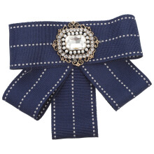3Pcs Necktie Brooch Crystal Bow Tie Pin Pre-Tied