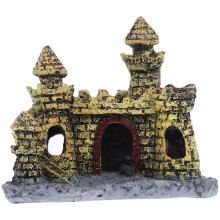 Coffee Resin Aquarium Ornament Fish Tank Castle for Natural Decor