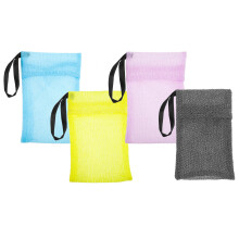 4 Stück Handgemachte Schaumseifenbeutel Aus Nylon Für Peeling