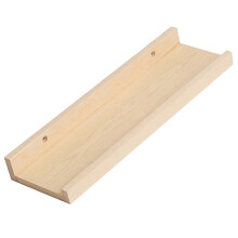 Khaki Wooden Wall-Mounted Shelf Multi-Use Storage Rack