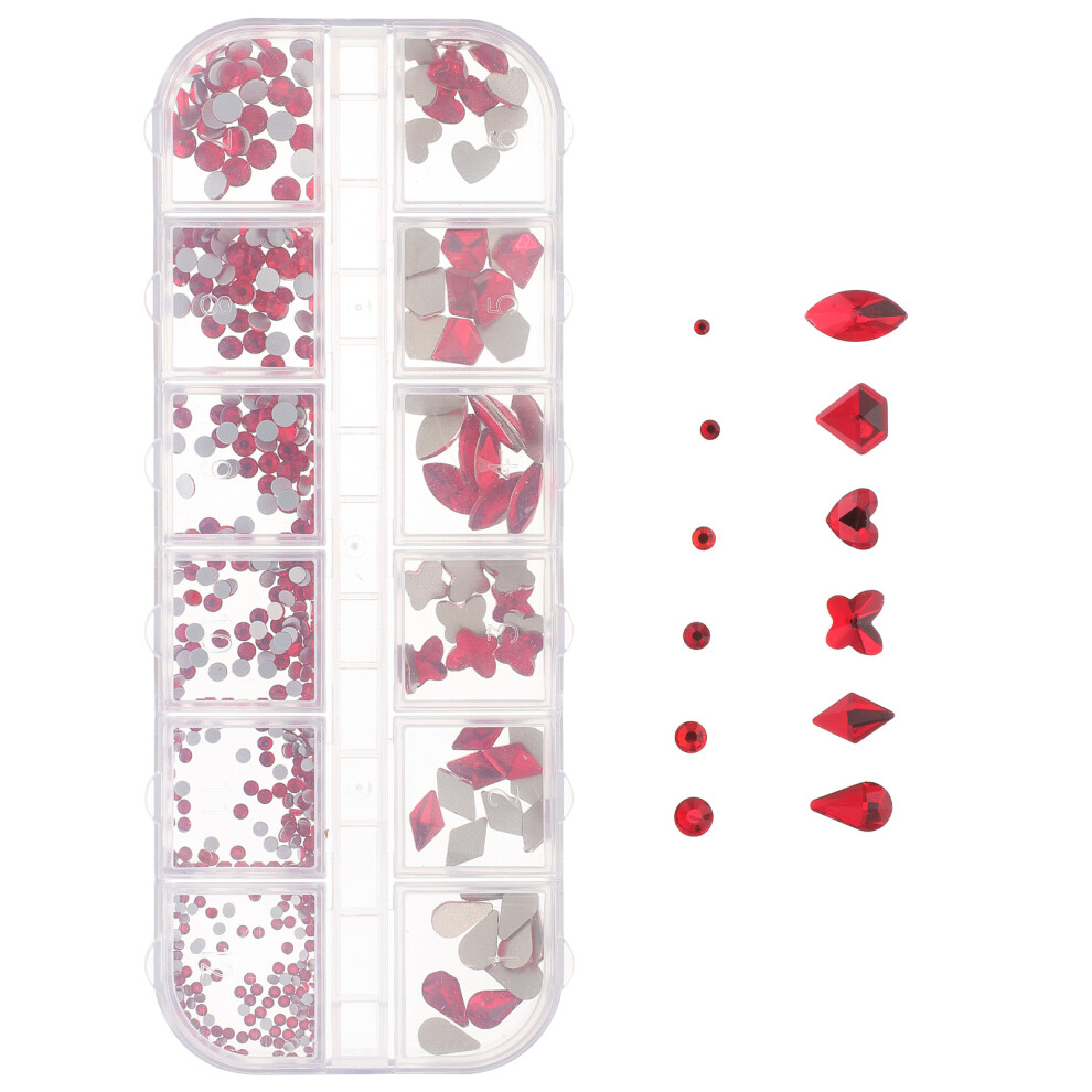 Happyyami 4 Boxes Nail Resin Diamonds Diy Rhinestones Decorative Ornaments