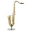 2 Sets Miniature Saxophone With Stand And Case Golden 1
