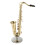 2 Sets Miniature Saxophone With Stand And Case Golden 11