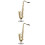 2 Sets Miniature Saxophone With Stand And Case Golden 5
