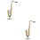 2 Sets Miniature Saxophone With Stand And Case Golden 6