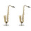 2 Sets Miniature Saxophone With Stand And Case Golden 2