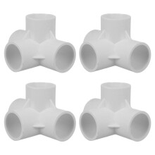 4 PVC-Wasserrohrverbinder, Vierwege-Rohradapter, Rohrverbindung