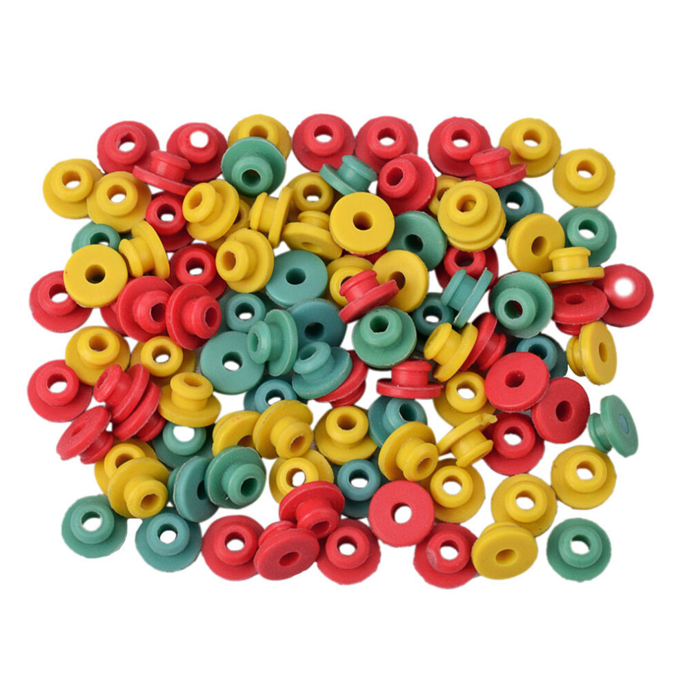 Happyyami 200 Pcs Silicone Pin Cushion Coil Needles Grommets Tools Mixed Color