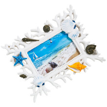 4Pcs Coral Shell 6 Inch Resin Photo Frame For Wedding Pictures