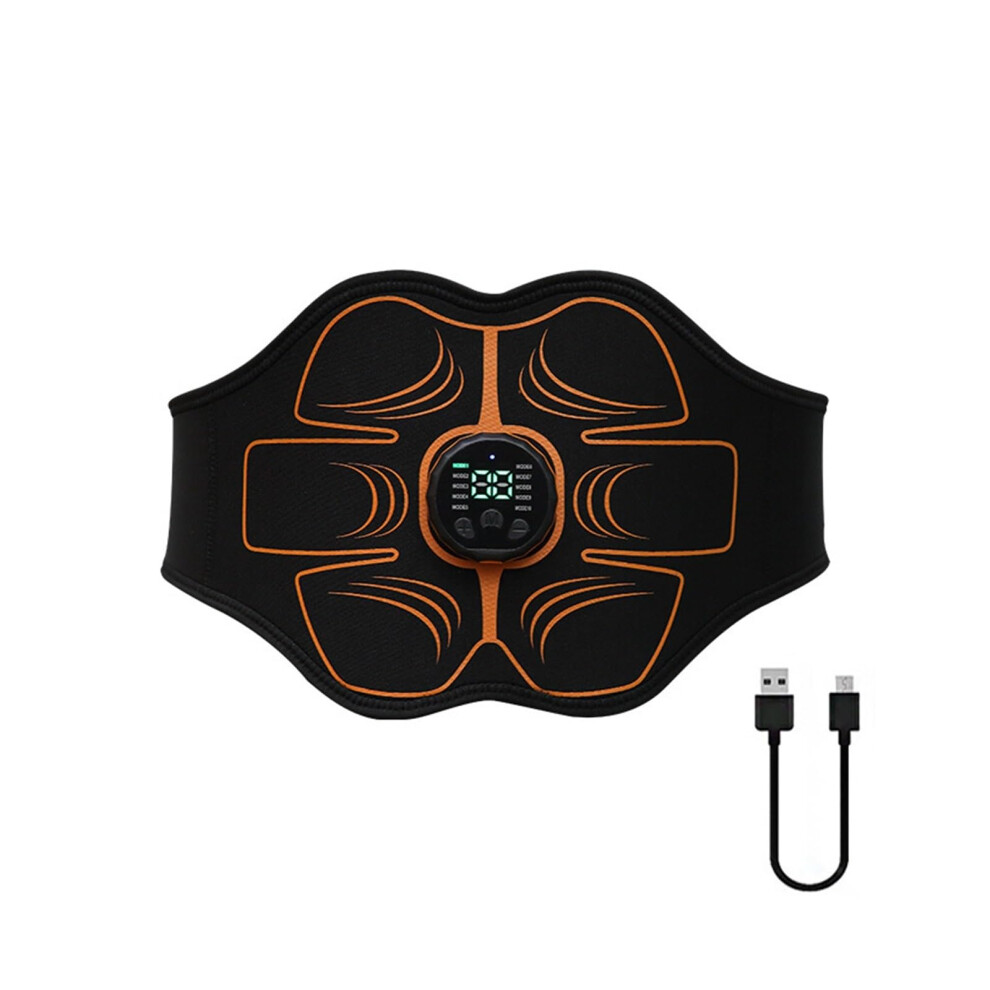 Abs Trainer EMS Abdominal Muscle Stimulator, USB Rechargeable Toning Belt, Adjustable Intensity, Orange-image-OPC-PKXTQPF-NEW