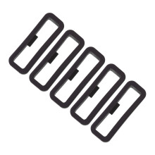 5 silikon armband für 20 mm schwarz