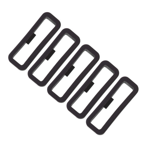 5 silikon armband für 20 mm schwarz