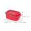 rechteckige Kunststoff-Lunchbox, 1 , rot 2