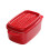 rechteckige Kunststoff-Lunchbox, 1 , rot 1