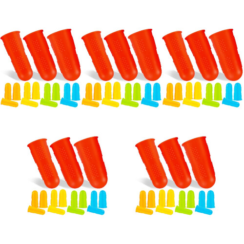 75 Pcs Silicone Finger Protectors For Sewing Gardening Crafting 2