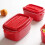 rechteckige Kunststoff-Lunchbox, 1 , rot 5